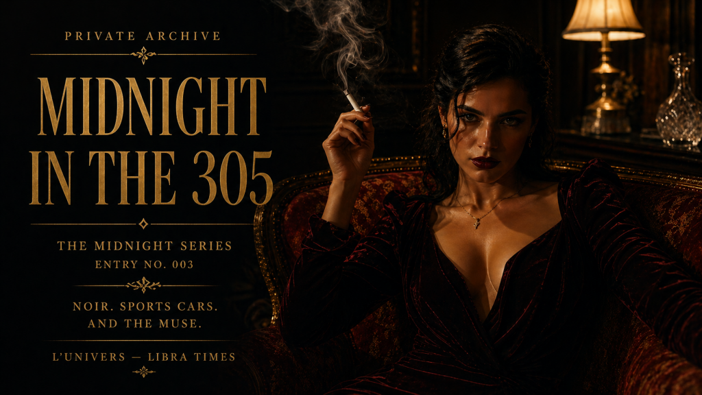 The clock strikes 3:00 AM in the 305. The neon fades, the crowds vanish, and the real power-players retreat to the shadows. In Entry No. 003 of the Midnight Series, we explore the intersection of high-octane machinery and the silent, commanding presence of the Muse. This isn't just a story; it's an admission."